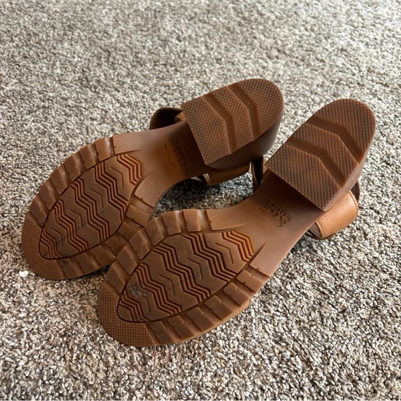 Sorel Strappy Faux Suede Block Open Toe Sandal Shoes - Picture 7 of 9